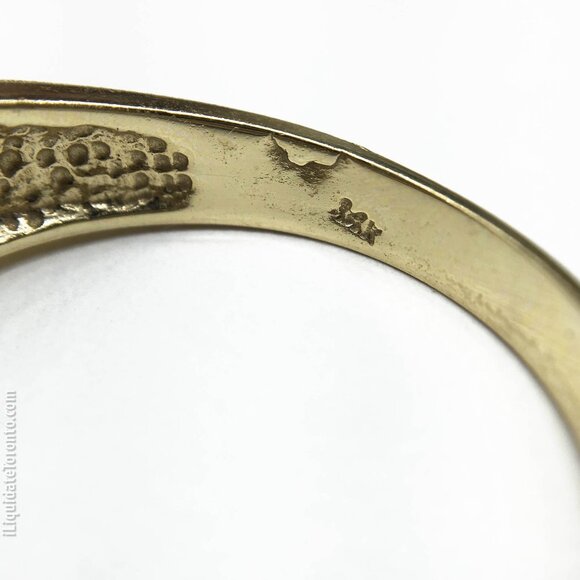 Men's 14K YG Hand Assembled Custom Made Baguette Diamond Ring - Picture 4 of 10